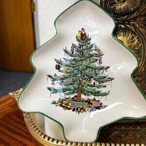 Spode Christmas Tree Tree Shape Dish
